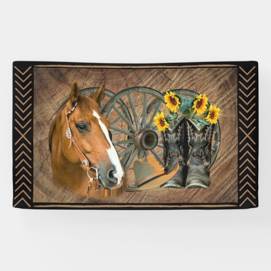 Western paard Cowboy Boots Cowboy Pet Wagon Wiel Spandoek (Horizontaal)