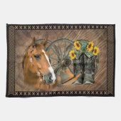 Western paard Cowboy Boots Cowboy Pet Wagon Wiel Theedoek (Horizontaal)
