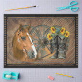Western paard Cowboy Boots Cowboy Pet Wagon Wiel Tissuepapier (Craft)