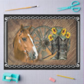 Western paard Cowboy Boots Cowboy Pet Wagon Wiel Tissuepapier (Craft)