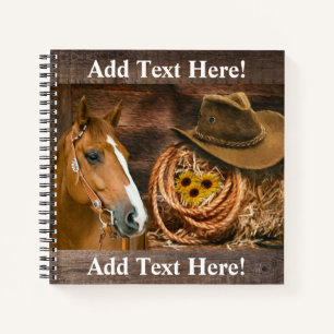 Western paard Cowboy Pet Lasso Sunflower Notitieboek
