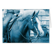 Western paard in de schaduw van blauw (Voorkant Horizontaal)