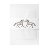 Western paard Land Weddenschap Rustic Brown Uitnodigingen Wikkel (Voorkant Voorbeeld)