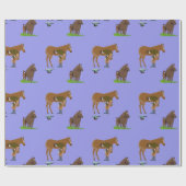 Western paard met paarden cadeaupapier (Vlak)