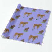 Western paard met paarden cadeaupapier (Uitgerold)