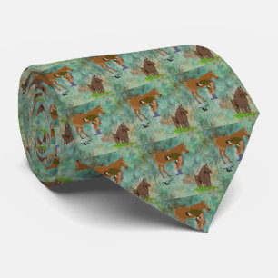 Western paard met paarden stropdas