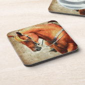 Western paard onderzetter (Linkerzijde)