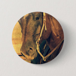 Western paard ronde button 5,7 cm