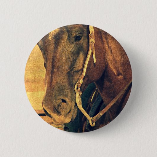 Western paard ronde button 5,7 cm (Voorkant)