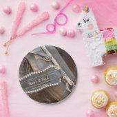 Western paard Rustic Wedding Brown Papieren Bordje (Feest)