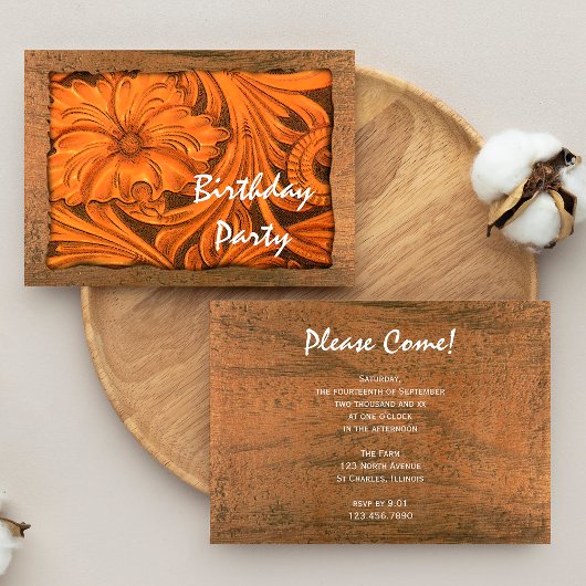 Western paard Saddle Barn Birthday Party Kaart