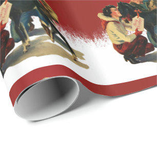 Western paard voor kerstmis Cadeaupapier