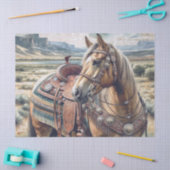 Western Paard Zadel Tissuepapier (Craft)