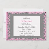 Western Paardenfeest Verjaardagsuitnodiging Kaart (Achterkant)