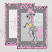 Western Paardenfeest Verjaardagsuitnodiging Kaart (Voorkant / Achterkant)