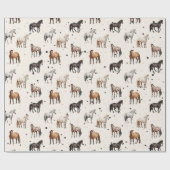 Western Paardeninpakpapier Cadeaupapier (Vlak)