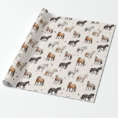 Western Paardeninpakpapier Cadeaupapier (Uitgerold)