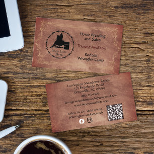 Western Paardenranch Uw Logo QR Code Visitekaartje