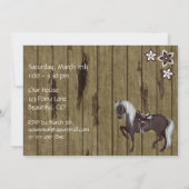 Western paardrijden verjaardagsuitnodiging kaart (Achterkant)