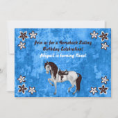 Western paardrijden verjaardagsuitnodiging kaart (Voorkant)