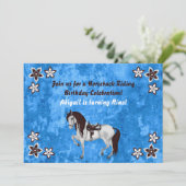 Western paardrijden verjaardagsuitnodiging kaart (Staand voorkant)