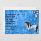 Western paardrijden verjaardagsuitnodiging kaart (Achterkant)