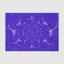 Western Paars blauw meisje Glitter Koe Skull Tissuepapier