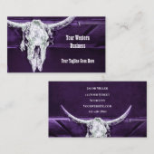Western Paars Witte Rustige Koe Visitekaartje (Voorkant / Achterkant)