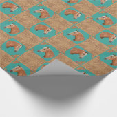 Western palominopaard en -leder afdrukken cadeaupapier (Hoek)