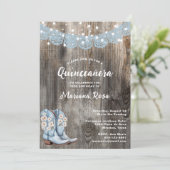 Western Papel Picado Quinceanera Verjaardagsfeest Kaart (Staand voorkant)