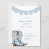 Western Papel Picado Quinceanera Verjaardagsfeest Kaart (Voorkant)