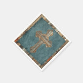 Western Party Barnwood Cross met touwen servetten (Hoek)