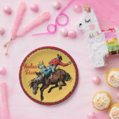 Western Party Bronc Riding Paper Borden Papieren Bordje (Feest)
