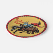 Western Party Bronc Riding Paper Borden Papieren Bordje (Gekanteld)