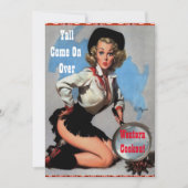 Western Party Cookout Diner Kaart (Voorkant)