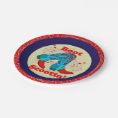 Western Party Cowboy Boot Scootin" Dance Red Papieren Bordje (Gekanteld)