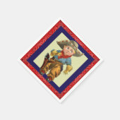 Western Party Cowboy Kind Red Bandana 2 Servet (Hoek)