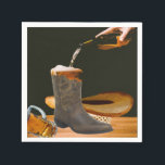 Western Party Cowboy laarzen Pet en bierservetten Servet<br><div class="desc">Deze servetten zullen goed gaan met veel soorten feesten. Er zijn uitnodigingen met dit ontwerp en andere partij benodigdheden.</div>