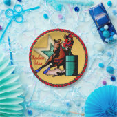 Western Party Cowgirl Barrel Racing Papier Borden Papieren Bordje (Feest)
