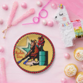 Western Party Cowgirl Barrel Racing Papier Borden Papieren Bordje (Feest)
