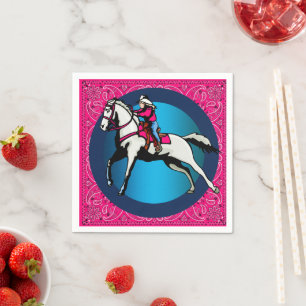 Western Party Cowgirl Kind Paardrijden Bandana Servet