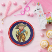 Western Party Little Cowboy Red Bandana Papieren Bordje (Feest)