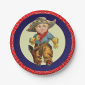 Western Party Little Cowboy Red Bandana Papieren Bordje (Voorkant)
