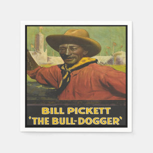 Western Party Napkins Zwart Cowboy Servetten