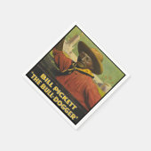 Western Party Napkins Zwart Cowboy Servetten (Hoek)
