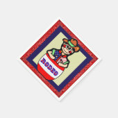 Western Party Rodeo Clown En Barrel Servet (Hoek)