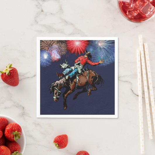 Western Party Rodeo Cowboy Bronc Rider Servetten (Insitu)