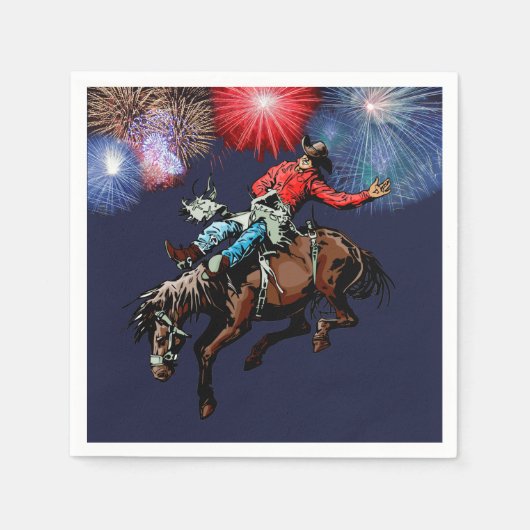 Western Party Rodeo Cowboy Bronc Rider Servetten (Voorkant)