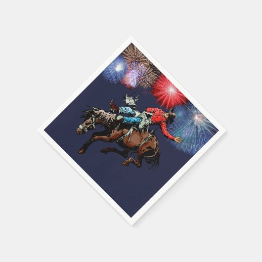 Western Party Rodeo Cowboy Bronc Rider Servetten (Hoek)