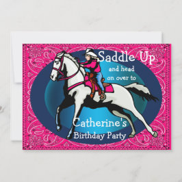 Western Party Rodeo Cowgirl Horse Barrel Racing Kaart